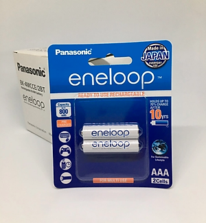 Vỉ 2 viên pin sạc AA Panasonic Eneloop BK-3MCCE/2NT - Hàng chính hãng
