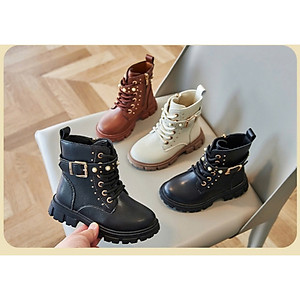 Giày bốt cho bé gái bé trai phong cách Hàn Quốc đẹp diện đi chơi đi tiệc size 26-36 hàng Quảng Châu cao cấp