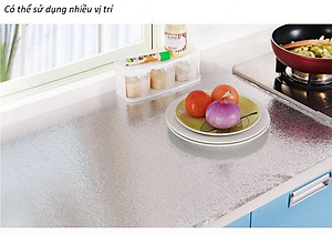 COmbo 2 cuộn Giấy bạc dán tường nhà bếp chống thấm dầu, thấm nước tiện dụng 3mx60cm