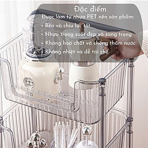 Kệ Nhà Bếp 3 Tầng Trong Suốt Hình Heo Có Bánh Xe Xịn Sò - Kệ Để Mỹ Phẩm, Đồ Trang Điểm Đa Năng - HÀNG CHÍNH HÃNG MINIIN