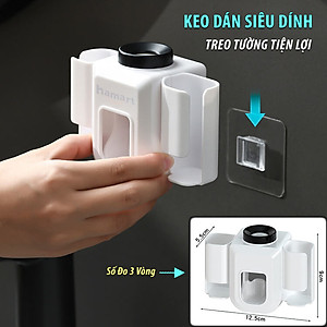 Giá Để Bàn Chải Điện Nặn Kem Đánh Răng Dán Tường Phòng Tắm Treo Đa Năng Siêu Dính Hamart