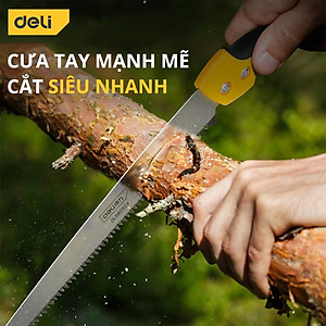 Cưa Cầm Tay Lưỡi Thẳng Deli Chính Hãng - Lưỡi Cưa Kim Loại Chắc Chắn, Sắc Bén - Bao Bảo Vệ An Toàn - DL580924