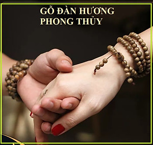 Combo 2 Vòng tràng 108 hạt gỗ đàn hương phong thủy niệm phật, kiêm vòng thời trang sang trọng đẳng cấp