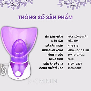 Máy Xông Tinh Dầu Mặt Mũi Họng Mini Hàng Chính Hãng MINIIN - Xông Hơi Thảo Dược Hoa Quả Tại Nhà - An Toàn Hiệu Quả 