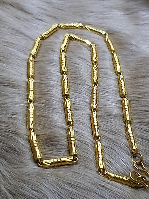 Dây Chuyền Nam Đốt Tròn Trúc Mạ Vàng Không Bay Màu + TẶNG LÁ BỒ ĐỀ MAY MẮN TÀI LỘC ĐỂ VÍ ĐIỆN THOẠI