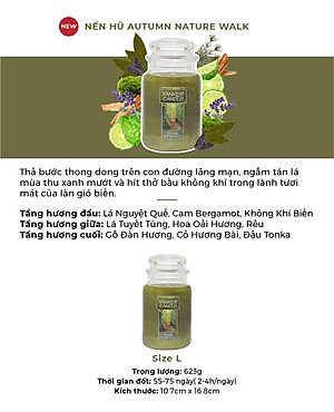 Nến hũ Yankee Candle size L - Autumn Nature Walk (623g)