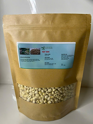 Hạt sen sấy khô - Sản phẫm hữu cơ - Gói 500gr