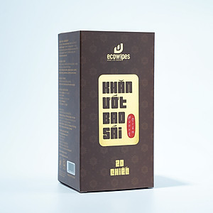 Khăn ướt bao sái lau bàn thờ EcoWipes hộp 20 gói hương trầm