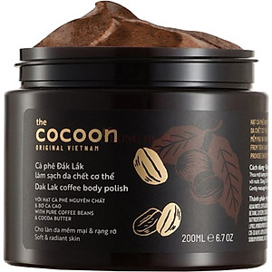 Tẩy tế bào chết cơ thể cà phê Đắk Lắk Cocoon làm sạch da chết cơ thể (200ml/600ml) - Hàng chính hãng