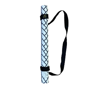 Thảm tập yoga du lịch cao cấp chính hãng Yvonne, White Navy (TẶNG KÈM 3 PHẦN QUÀ) dày 1,5mm gấp gọn, bề mặt nhám, siêu bám, ưa mồ hôi, dễ vệ sinh, chất liệu cao su tự nhiên, kích thước 183cm x 66cm, nặng 1,2kg