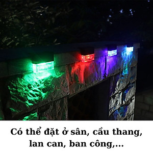 Đèn led năng lượng mặt trời trang trí sân vườn, gác tường rào, cổng ngoài trời, rọi tranh, chống nước, tự động phát sáng, tự động bật tắt