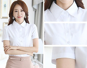 Áo Sơ mi nữ tay ngắn đơn giản sm25