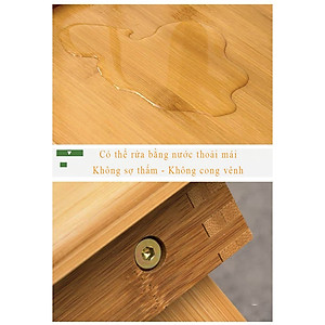 Bàn Gỗ Đa Năng Chân Xếp 40x60cm - Bàn trà chữ nhật sofa/cafe ngồi bệt gấp gọn gỗ tự nhiên đa năng