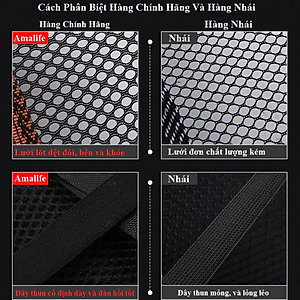 Miếng Lưới Tựa Lưng Ghế Bằng Hạt Gỗ Cao Cấp Cho Ô Tô, Xe Hơi Xe Tải Chính Hãng Amalife – Khung Tựa Lưng Ghế Hạt Gỗ Giao Màu Gỗ Sẫm Ngẫu Nhiên