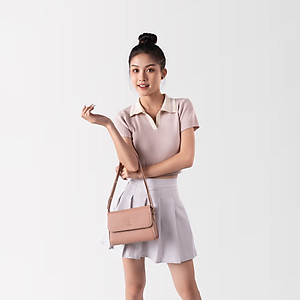 Túi Yuumy ( Thời trang nữ nắp gập dạng hộp size 21 - Túi đeo chéo da Seasand YN155 )
