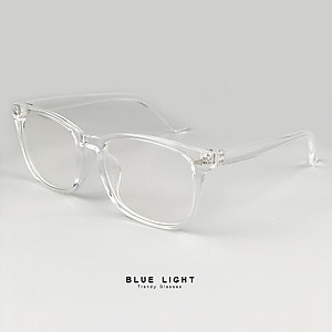 Kính Giả Cận, Gọng Kính Cận Nam Nữ Mắt Vuông To Gọng Nhựa Đen Nhám Siêu Nhẹ Không Độ Hàn Quốc - BLUE LIGHT SHOP