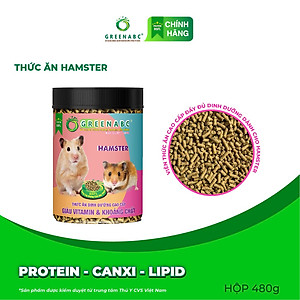 Thức ăn Hamster GREENABC- Hỗ trợ tiêu hóa, giảm căng thẳng – Hộp 10g và 480g
