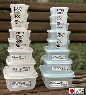 Hộp nhựa đựng thực phẩm nắp déo Fitin Pack các cỡ nội địa Nhật Bản