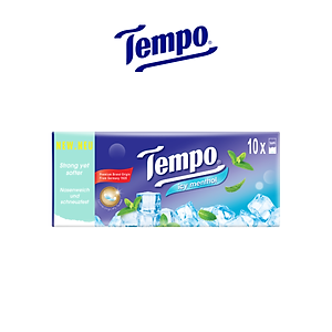 Combo 2 Lốc Khăn Giấy Bỏ Túi Tempo Regular (Lốc 10 Gói) - Bạc Hà
