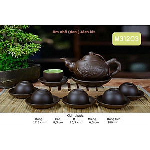 Bộ ấm trà Sa tử Bát Tràng.