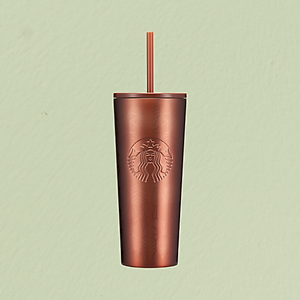 Ly Starbucks Cold Cup 16Oz (473ml) Stainless Steel Copper