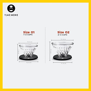 Phễu V60 Timemore | Chất liệu thủy tinh