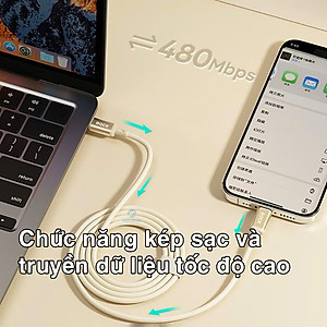 Dây cáp sạc nhanh 100W ROCKSPACE R18 chuẩn typeC to typeC - Hàng chính hãng bảo hành 12 tháng