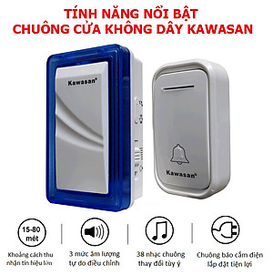 CHUÔNG CỬA KHÔNG DÂY DB658 (BLACK) THƯƠNG HIỆU KAWASAN