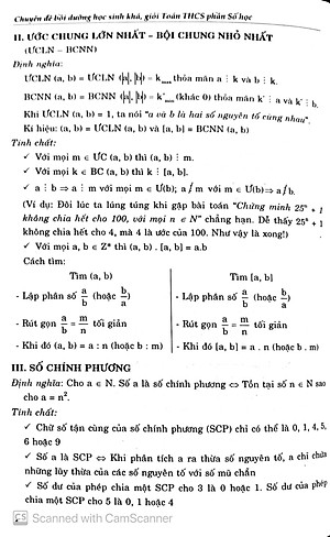 Chuyên đề bồi dưỡng học sinh khá, giỏi Toán THCS Phần Số Học  