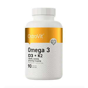 OstroVit Omega 3 D3+K2, Vitamin E, Hỗ Trợ Hệ Tim Mạch, Não Bộ, Giúp Xương Chắc Khỏe