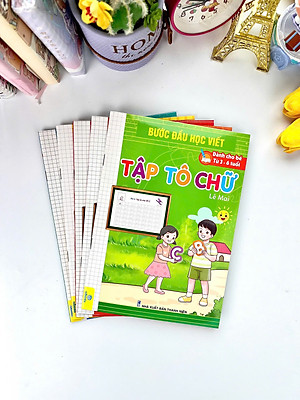 Bộ 5 cuốn Bước đầu học viết (tập tô vần, tập tô số và hình khối, tập viết các nét cơ bản, tập viết chữ cái, tập tô chữ)
