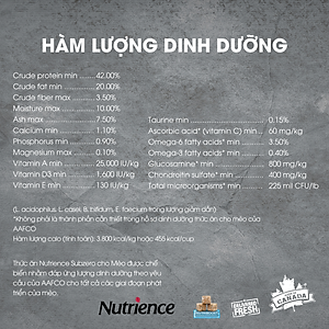 Thức Ăn Cho Mèo Nutrience Subzero Bao 2,27kg - Thịt Gà, Cá Hồi, Cá Trích, Cá Tuyết, Cá Đại Dương, Rau Cu & Trái Cây Tự Nhiên