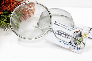 Combo chảo chống dính cao cấp 5 lớp đáy từ Show-A  size 20cm + Vợt lọc thực phẩm inox φ15cm - made in Japan