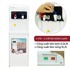 Cây nước nóng lạnh Nhật Bản Fujihome WD5320E khóa vòi nóng, máy nước uống nóng lạnh mini tự ngắt tiết kiệm điện - Hàng Chính hãng