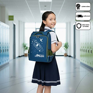 Balo học sinh tiểu học siêu nhẹ Xbags Universe Xb 3104 ba lô chống gù lưng