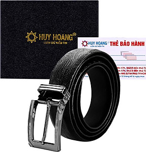 Thắt Lưng Nam Da Đà Điểu Đầu Kim Huy Hoàng HT4405 - Đen