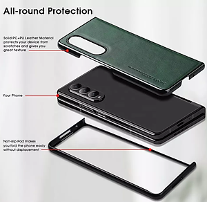 Ốp lưng da cho SamSung Galaxy Z Fold3 5G chính hãng X-level - Hàng chính hãng