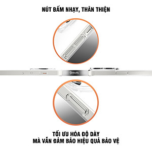 Ốp lưng trong suốt chống ố dành cho iPhone 12 / 13 / 14 / 15 / 12 Pro / 12 Pro Max / 13 Pro / 13 Pro Max / 14 Plus / 14 Pro / 14 Pro Max / 15 Plus / 15 Pro / 15 Pro Max - Hàng chính hãng