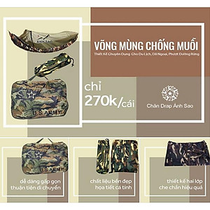 Võng mùng, Túi ngủ Biệt Kích Mỹ Phối Mùng Chống Muỗi 2 lớp siêu bền Ánh Sao
