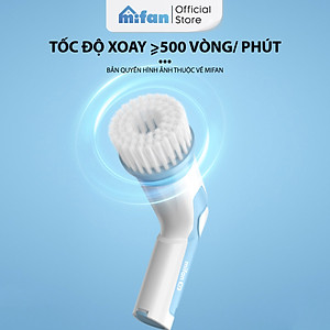 Máy Cọ Rửa Điện Cầm Tay Đa Năng Mifan K3 25W - Kèm 4 Đầu Chổi, Pin Sạc 2000mAh, Chống Nước IPX7, Tốc Độ 500rpm, Bảo Hành 12 Tháng