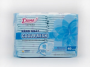 Bộ 3 Gói Băng Vệ Sinh Diana Hàng Ngày Cool Fresh (40 miếng/Gói)