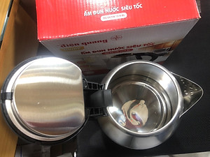 Ấm đun nước siêu tốc Điện Quang ĐQ EKT06 1518 BL (1500W, 1.8L, inox 201, nhựa PP màu đen) - Hàng chính hãng