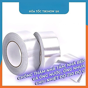 5cm x 30mét Băng Keo Giấy Bạc Nhôm Chịu Nhiệt Chống Nước Để Vá Thau Rổ, Chống Thấm Nhà Bếp Vá Ống Nước Thau Chậu