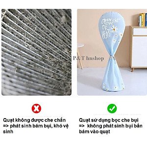 Bọc Quạt Cây Chống Bụi Bẩn, Chống Ẩm Mốc, Bọc Quạt Toàn Thân 140x60cm Loại Dày Tiện Dụng - HÀNG CHÍNH HÃNG MINIIN