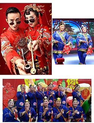 Tẩu thuốc dài hợp kim đồng Trung Hoa, kéo dài ra được đến 40 cm ( không kèm theo dây và túi vải)