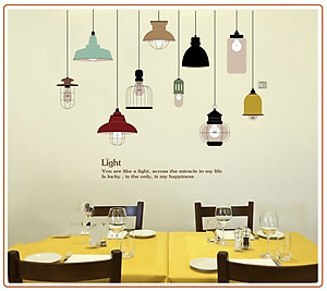 Decal dán tường Đèn treo 3 AmyShop DKN065
