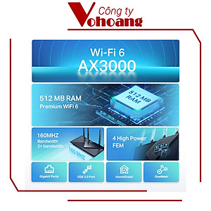Bộ Phát Wifi TP-Link Archer AX55 Chuẩn Wi-Fi 6 AX3000 - Hàng Chính Hãng