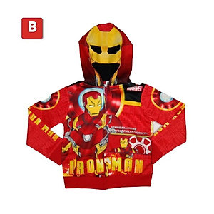 Áo khoác bé trai hình siêu nhân từ11kg-40kg. Chất thun hai da dày mịn - Kiến Lửa