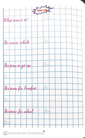 Sách Luyện Viết Tiếng Anh Trình Bày Trên Giấy Ô Li Dành Cho Học Sinh Lớp 4 Tập 2