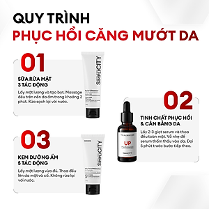 Bộ sản phẩm chăm sóc Men Stay Simplicity phục hồi & cân bằng da cho nam Recovery Trio: 01 Sữa rửa mặt 100g x Seurm 30ml x Kem dưỡng ẩm 80g